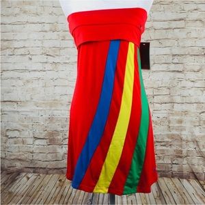 Coogi strapless jersey dress.